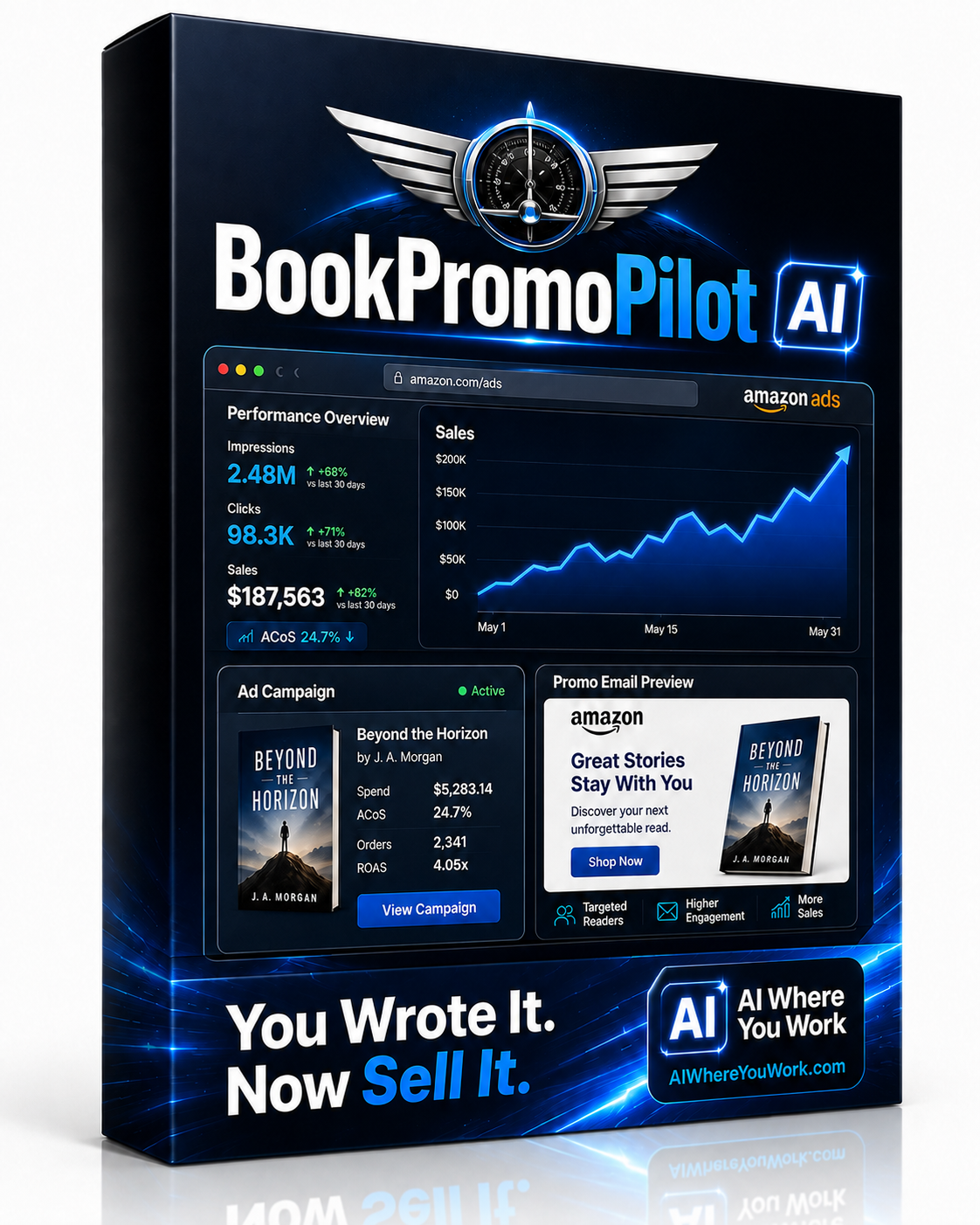 BookPromoPilot AI browser extension box